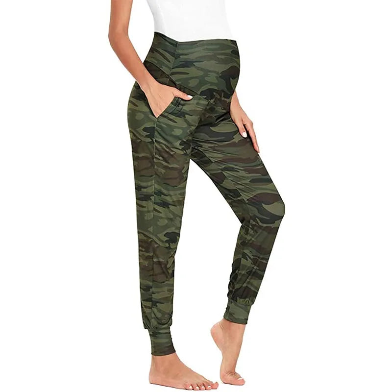 Maternity Yoga Pants Seamless Knitted Sports Pants Pregnant Women Moisture-wicking Quick-drying Breathable Belly Support Pants