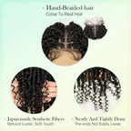 14Inch Full Lace Braided Wigs Synthetic Lace Frontal Twisted Braids Wigs with Baby Hair Knotless Box Braids Wig for Black Women