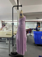 Chic Elegant Lotus Edge Maxi Dress Slim Fit Backless Lace Up Halter Robes Sleeveless Party Vestidos 2026 Nw Lady Vacation Gowns