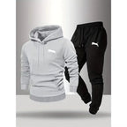 Hot Selling Men's Hooded Sweatshirt Pants Set Casual Tracksuit Streetwear Sportswear Fitness Jogger Outfit 2 Piece Warm Clothing