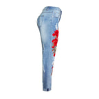 Sexy Embroidery fashion streetwear women mom jeans woman jean stacked pants boyfriend baggy jeans vintage clothes denim trousers