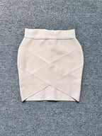 Women Bandage Pencil Skirt High Waist Crisscross Bodycon Mini Skirts High Street Evening Club Party Top Quality Nightwears