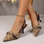 2025 New Women Baotou Sandals Metal Buckle Anti-slip High Heels Shoes Women Pointed Head Wear-resistant Shallow Mouth Sandals