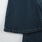 Flare Pants Jeans Women Embroidery Boot Cut Low Waist Washed Distressed Pockets Floor Length Streetwear 2025 Denim Trousers