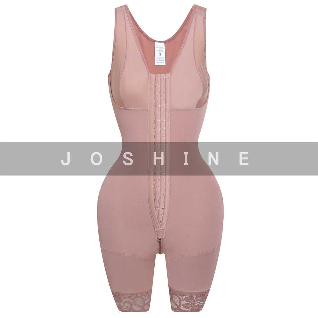 Full Body Shaper High Compression Shapewear Girdle With Brooches Bust For Postpartum Slimming Sheath Belly Fajas Colombianas