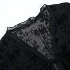 Autumn New Fashionable Chiffon Slim Fit Ruffle Trumpet Sleeve Shirt for Women