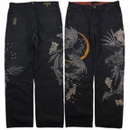 American Japanese Retro Selvedge Jeans Man Y2K High-end Brand Natural Indigo Dip Dyeing Harajuku Mopping Pants
