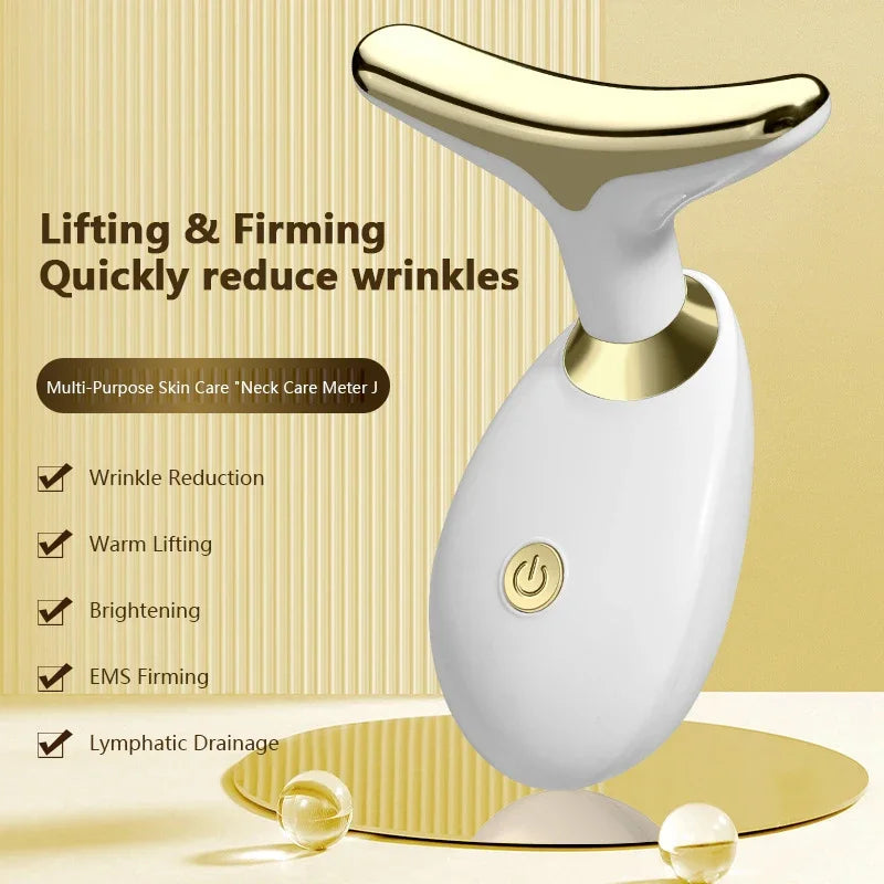 Neck Face Lifting Device Face Slimming Eye Massage Beauty Skin Facial Vibration Machine Anti Aging Reduce Edema Double Chin