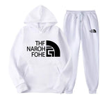 Men's and women's fashionable sports casual hooded sweatshirts and sweatpants, fashionable and simple printed sportswear