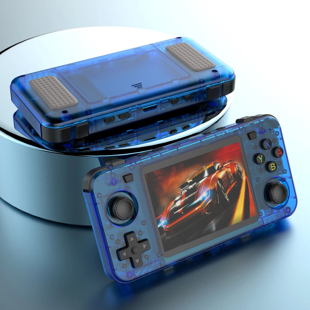 15000+ Ready Games! 3.5" IPS Retro Handheld Console RK3326, 3000mAh Long Play original ARKOS Blue R36H 64GB 128GB