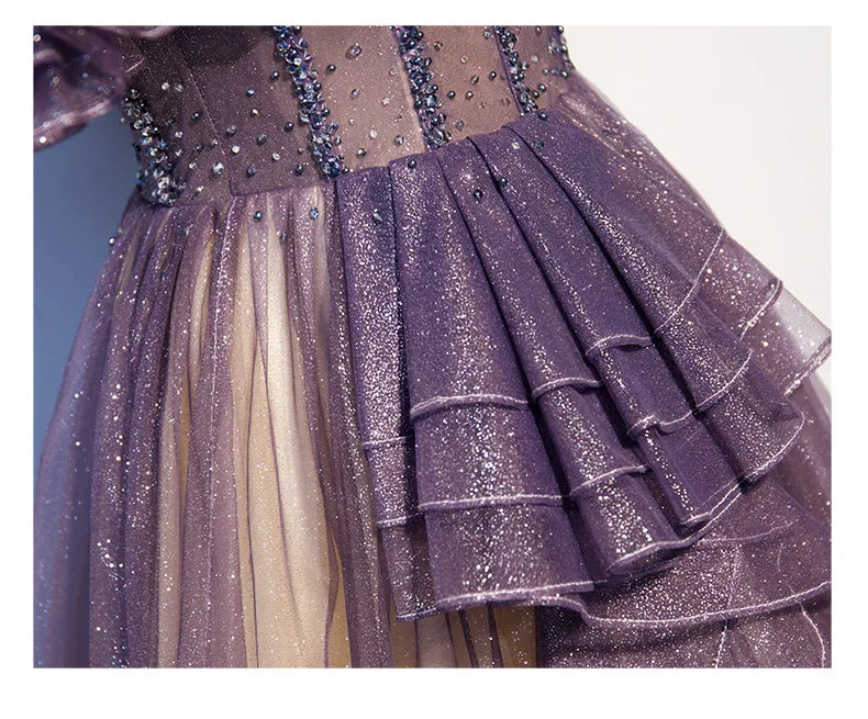 Evening Dress Women 2026 New Autumn And Winter Temperament Banquet Host Fairy Celebrity Slim Dress Wedding Bridesmaid prom dress