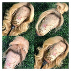 1B 613 Body Wave Human Hair Wig 13x6 Hd Lace Frontal Wig Brazilian 2 Tone Dark Root Ombre Blonde Lace Front Wigs For Black Women