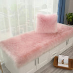 Luxury Faux Sheepskin Carpet Modern Living Room Home Decor Imitation Wool Mat Balcony Window Cushion Kids Bedroom Rug White Gray