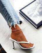 2026 Summer Slippers Women Shoes Fashion Sexy Thin Heels Flip Flops Woman Shoes High Heels Sexy Ladies Slipper Plus Size 42