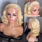 HD Transparent Short Bob 613 Blonde Body Wave 13x6 Lace Front Human Hair Wigs For Women Brazilian Lace Frontal Wig Pre Plucked
