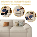 Oversized Modular Sectional Sofa,Leather Sectional Couch with Deep Seat,Extra Large L Shaped Couch, Customized