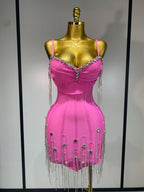 Women Sexy Backless Spaghetti Strap Bodycon Sleeveless Bandage Dress 2025 Elegant Prom Gown Club Evening Party Birthday Dresses