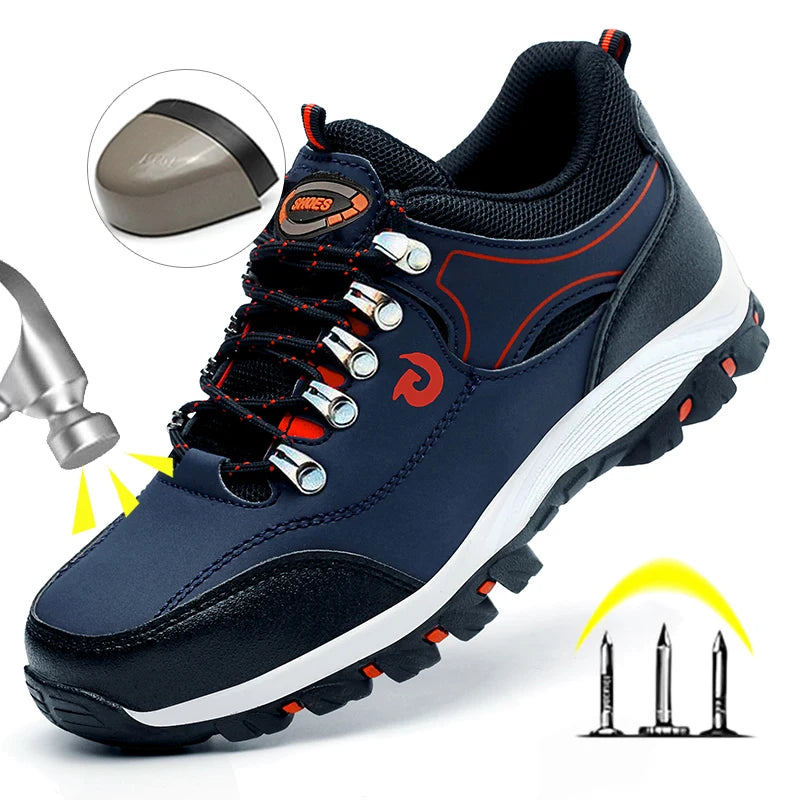 Steel Toe Cap Shoes For Men Work Boots Puncture-Proof Work Safety Shoes Protective Working Shoes Male Footwear Security Sneakers Main image