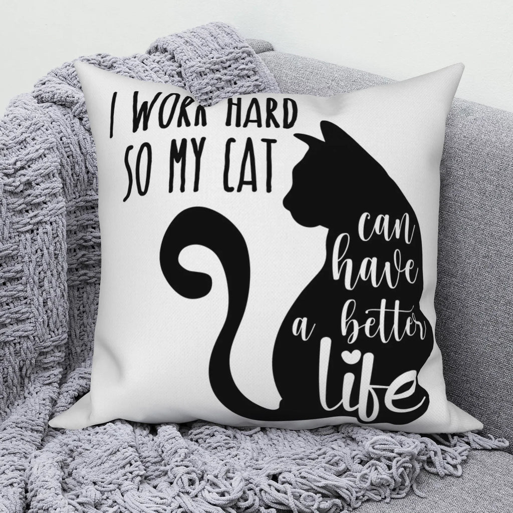 Modern Sofa Decorative Pillowcase Home Decor Set Cute Cat   Cushion Cover Throw Pillow