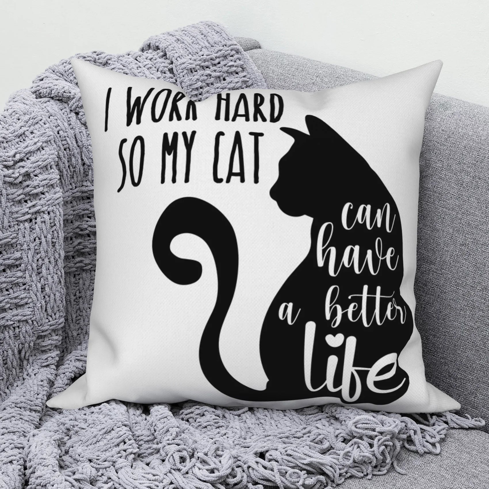 Modern Sofa Decorative Pillowcase Home Decor Set Cute Cat   Cushion Cover Throw Pillow