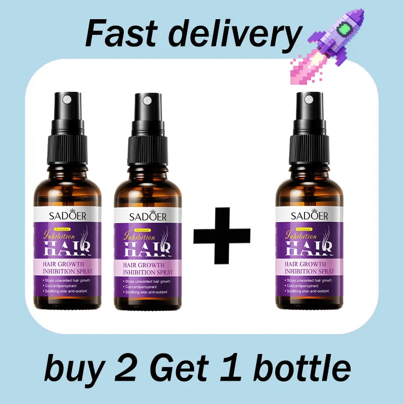 Natural Hair Inhibiting Spray Gently Soothes Nourishes Skin Painless Depilatory Agent Inhibits Hair Growth in Chest Armpit Thigh