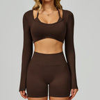 Seamless Yoga Long Sleeved Quick Dry T-Shirt Women Gym Top Women Fitness Sports Crop Top Ribbed Female Long Sleeve Yoga Clothing