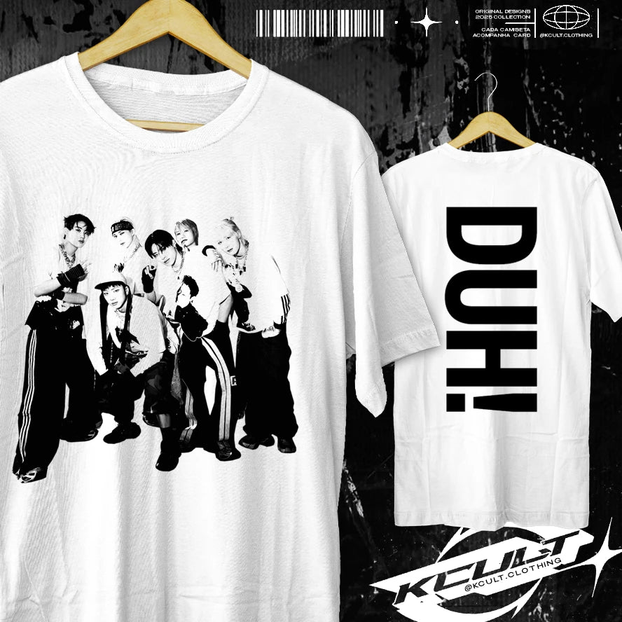 Summer Men P1Harmony 2026 DUH Same T-shirt Kpop Print Summer Short Sleeve Tee for Fans Men Women Clothing Streetwear T Shirts Main image