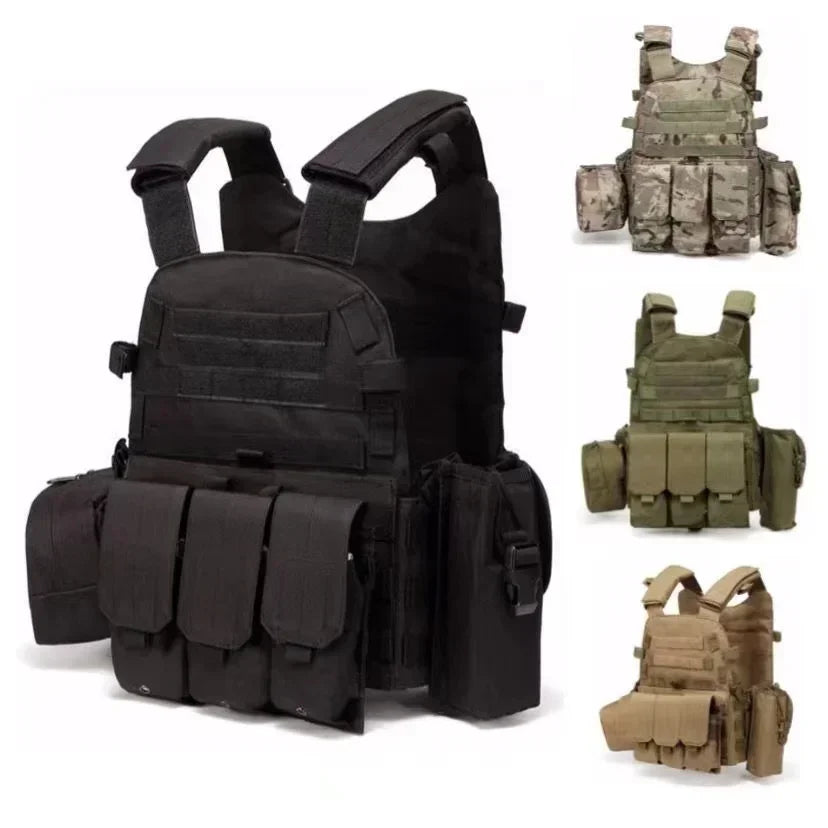 Military Tactical Vest Body Armor Combat Army CS Gear Hunting Plate Carrier Airsoft Accessories Wargame Pouch Molle Vest