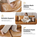 Oversized Modular Sectional Sofa, 118.5" Faux Leather 6 Seater U Shaped Couch with Movable Ottoman and Storage Seat