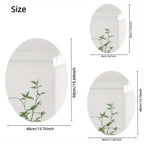 2D Acrylic Oval Self-Adhesive Mirror Irregular Punch-Free for Bathroom Toilet Wash Basin Living Room Bedroom Soft Wall Mirror