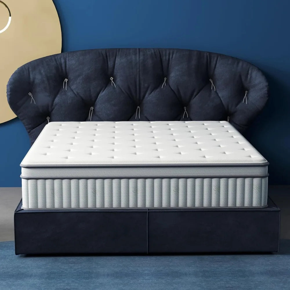 Mattress in a Box Gel Memory Foam Full Bed Mattress with Pocket Springs,Medium Firm,Pressure Relief Customized