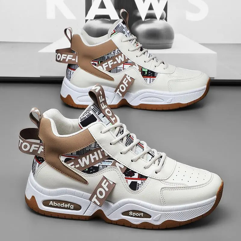 Luxury High Top Men's Vulcanized Shoes Winter Casual Sneaker for Men Ankle Boots Platform Designer Skateboard Tenis Masculino