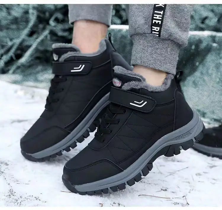Winter velvet men's shoes Top Quality Casual Snow Boots Waterproof Warm Men boots Outdoor male Trekking Sneaker Botas Zapatos