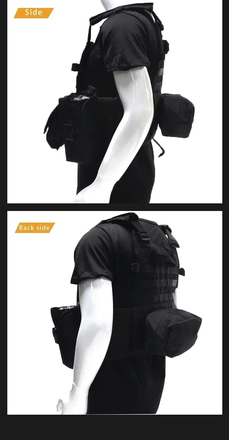 Military Tactical Vest Body Armor Combat Army CS Gear Hunting Plate Carrier Airsoft Accessories Wargame Pouch Molle Vest