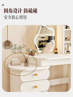 Bedroom Mirror Dressing Table Desk White Drawers Light Makeup Vanity Wood Room Penteadeira Com Espelho Dresser Furniture