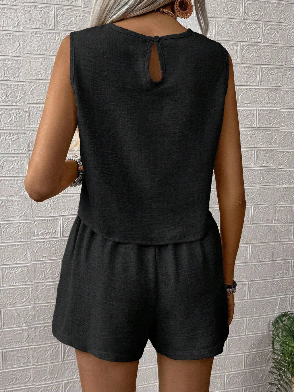Summer Shorts Sets Women 2026 Fashion Sleeveless Loose Tank Tops And Short Pants Two Piece Sets Women Outfit Casual Femme Suit