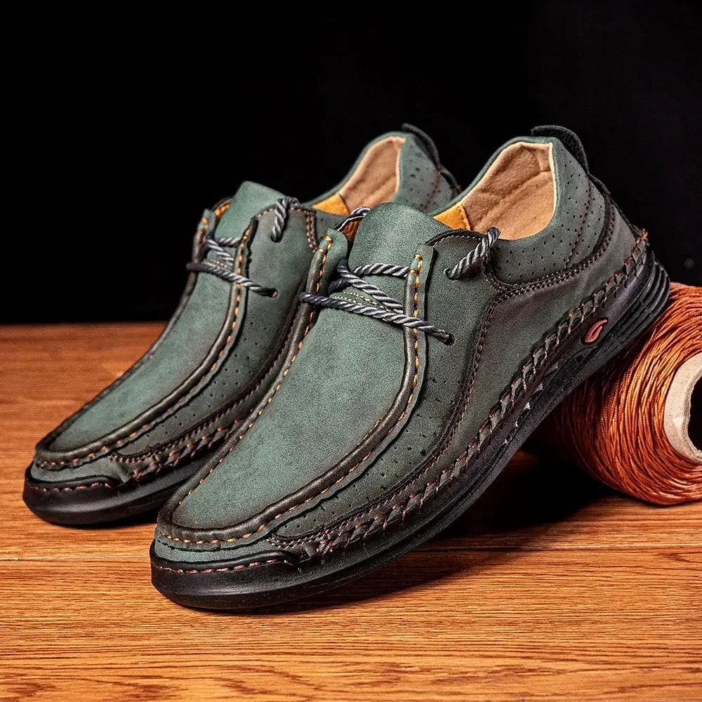 Shoes for Men 2026 Handmade Leather Casual Sneakers Comfort Design Man Shoe Business Leather Fashion Plus Size Shoes for Men