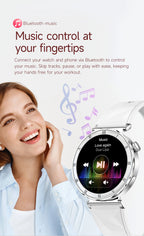 LIGE New Ultra Thin Smart Watch Women Screen Always Display Time Diamond Luxury Bracelet Voice Calling AMOLED Smartwatch Ladies