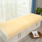 Luxury Faux Sheepskin Carpet Modern Living Room Home Decor Imitation Wool Mat Balcony Window Cushion Kids Bedroom Rug White Gray