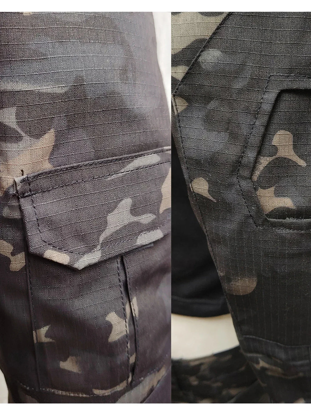 Camo Tactical Sets Outdoor Long Sleeve Wear-resisting T Shirts+Multi-pocket Tactic Cargo Pants Suit Training Workwear Combat Set