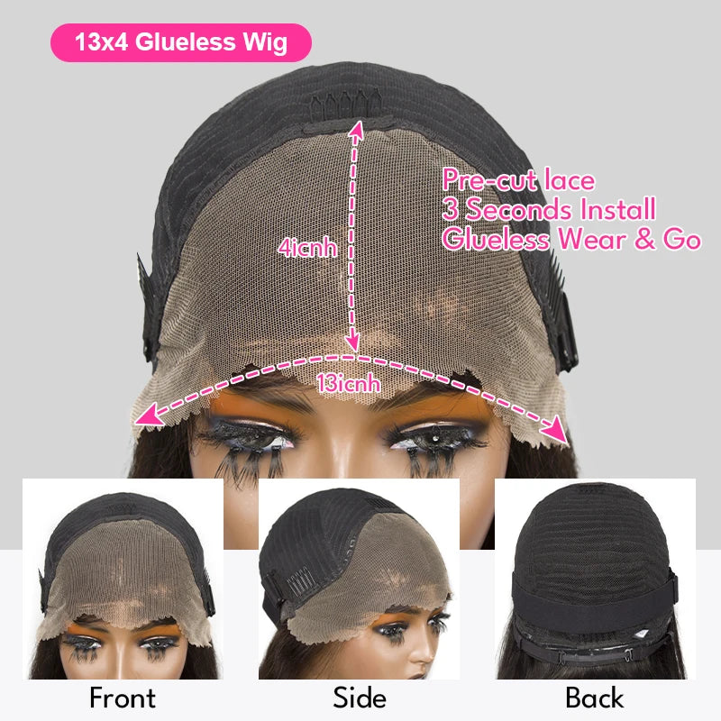 Short Bob Deep Wave Lace Frontal Wig PrePlucked 13x4 13x6 Lace Front Wig Peruvian Curly Human Hair Bob Wigs For Women and Girls