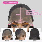 Short Bob Deep Wave Lace Frontal Wig PrePlucked 13x4 13x6 Lace Front Wig Peruvian Curly Human Hair Bob Wigs For Women and Girls
