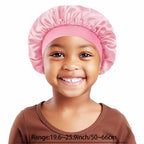 Baby Kids Satin Wide Band Sleeping Hat Beige Black White Pink Purple Bonnet Cap Turban Hat Wide Elastic Bands Night Sleep Cap