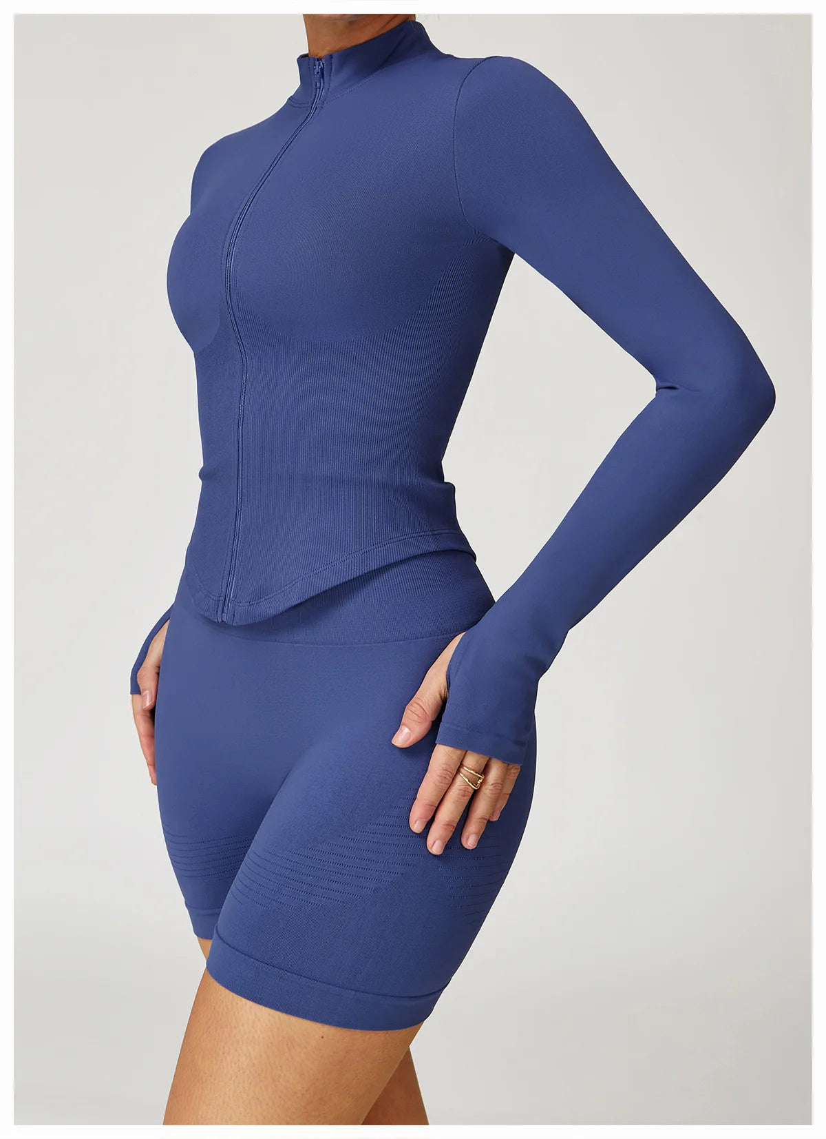 New Women Seamless Zipper Jacket Yoga Long Sleeved Gym Top Yoga Push Up Jacket Fitness Running Workout Sport Coat Women's Shirts