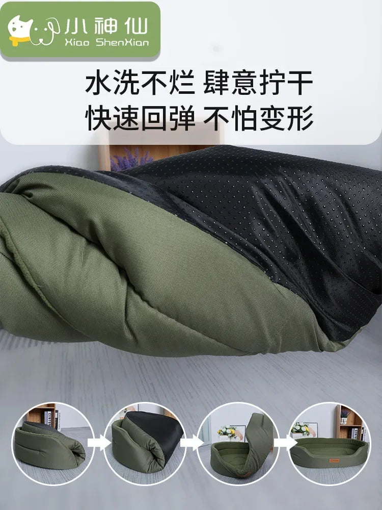 Dog Pet Beds Square Dog Bed For Large Dogs Dog Sofa Beds Waterproof Customized Pet Bed Inner Pad Washable Puppy Kennel Accessory