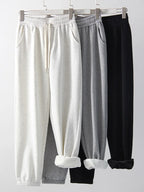 Thick Warm Fleece Sweatpants Women Winter Straight Leg Pants Gray Velvet Trousers Pants Jogger For Women Sweatpants Outfits