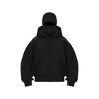 Men's and women's Balaclava Y2K Gothic Harajuku winter new item double hooded sweatshirt Unisex hooded mask zipper sportswear
