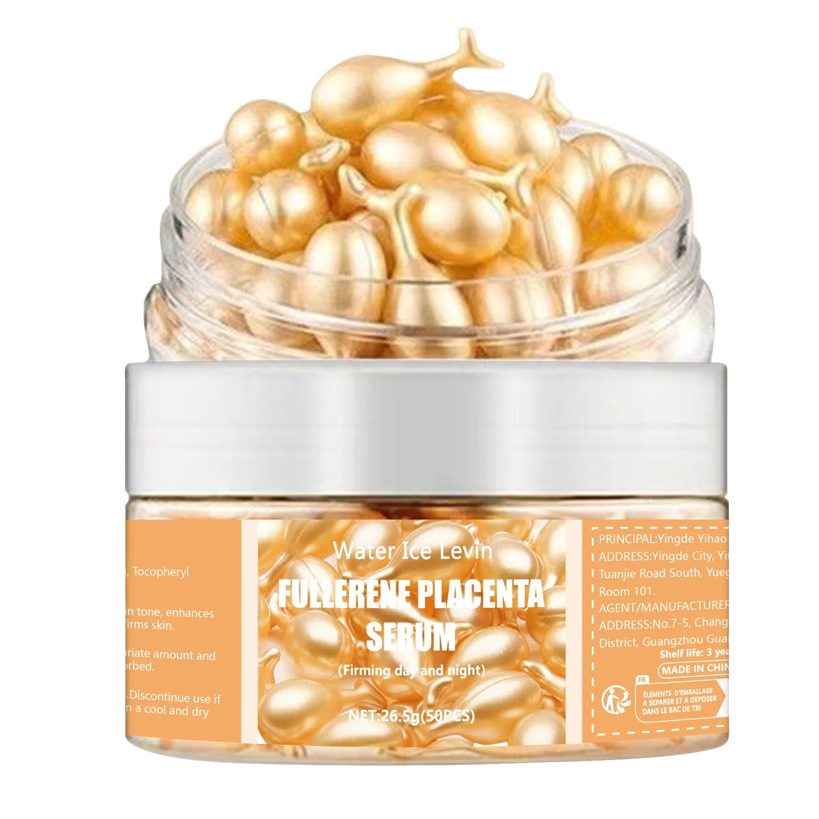 50 Capsules Fullerene Essence Capsule Collagen Capsule Facial Care Essence Anti-Wrinkle, Acne, Firming, Whitening, Hyaluronic Acid Essence Skin Care New Style