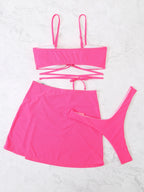 Brazilian Thong Bikini 2026 Women With Skirt Sexy Swimwear Female Padded Swimsuit Push Up Beachwear Bathing Suit Biquini Summer