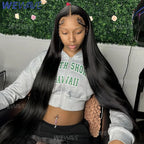 Straight Human Hair Wigs 13X6 Hd Lace Frontal Wig 30 40 Inch 13X4 Brazilian Pre Plucked Front Black Wig For Women 250 Density